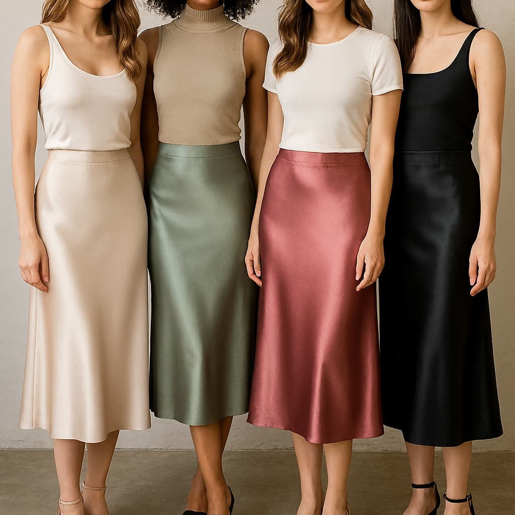 Satin skirts