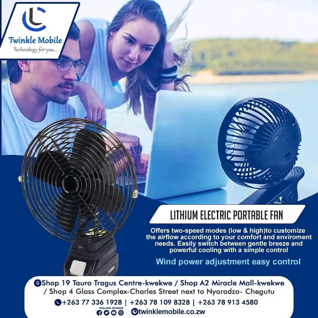 Lithium rechargeable fan