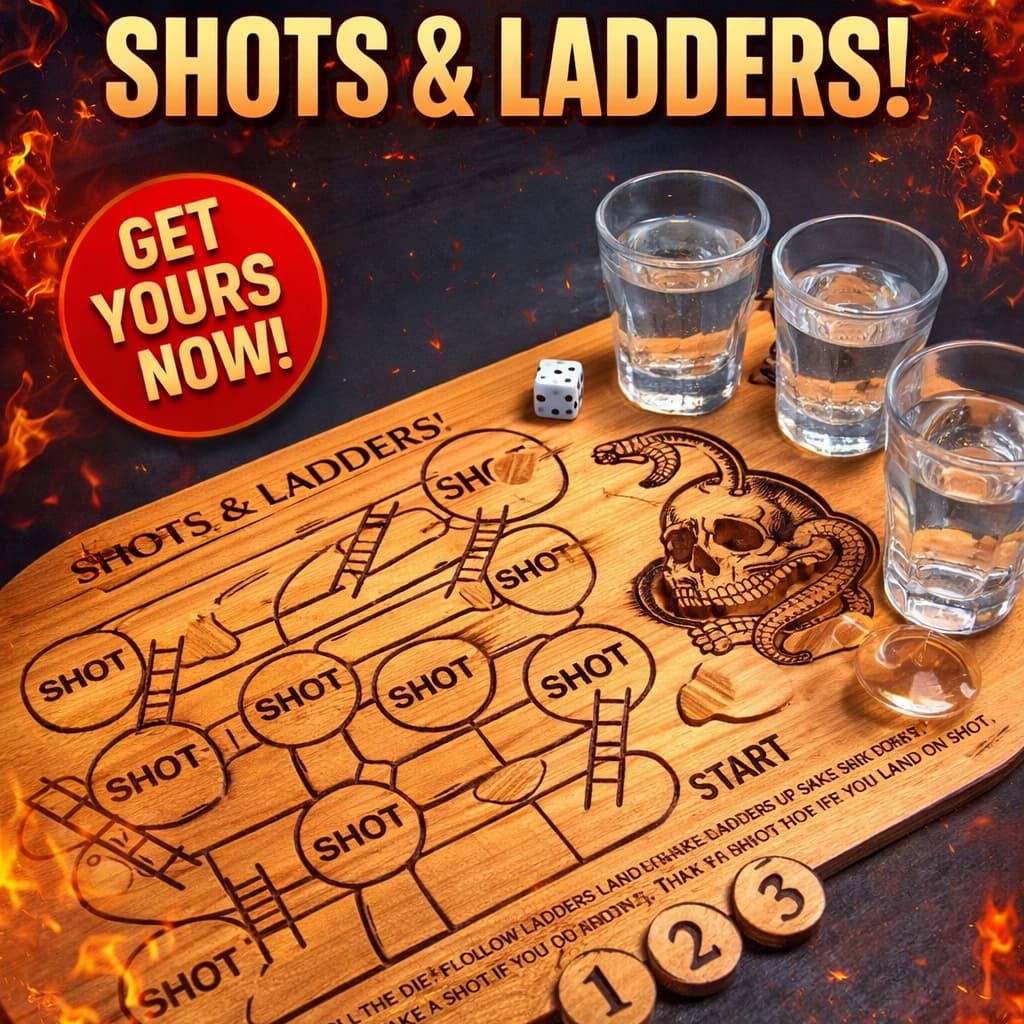 Shots and ladders board game