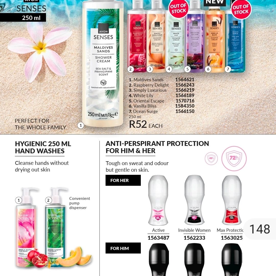 Avon body washes