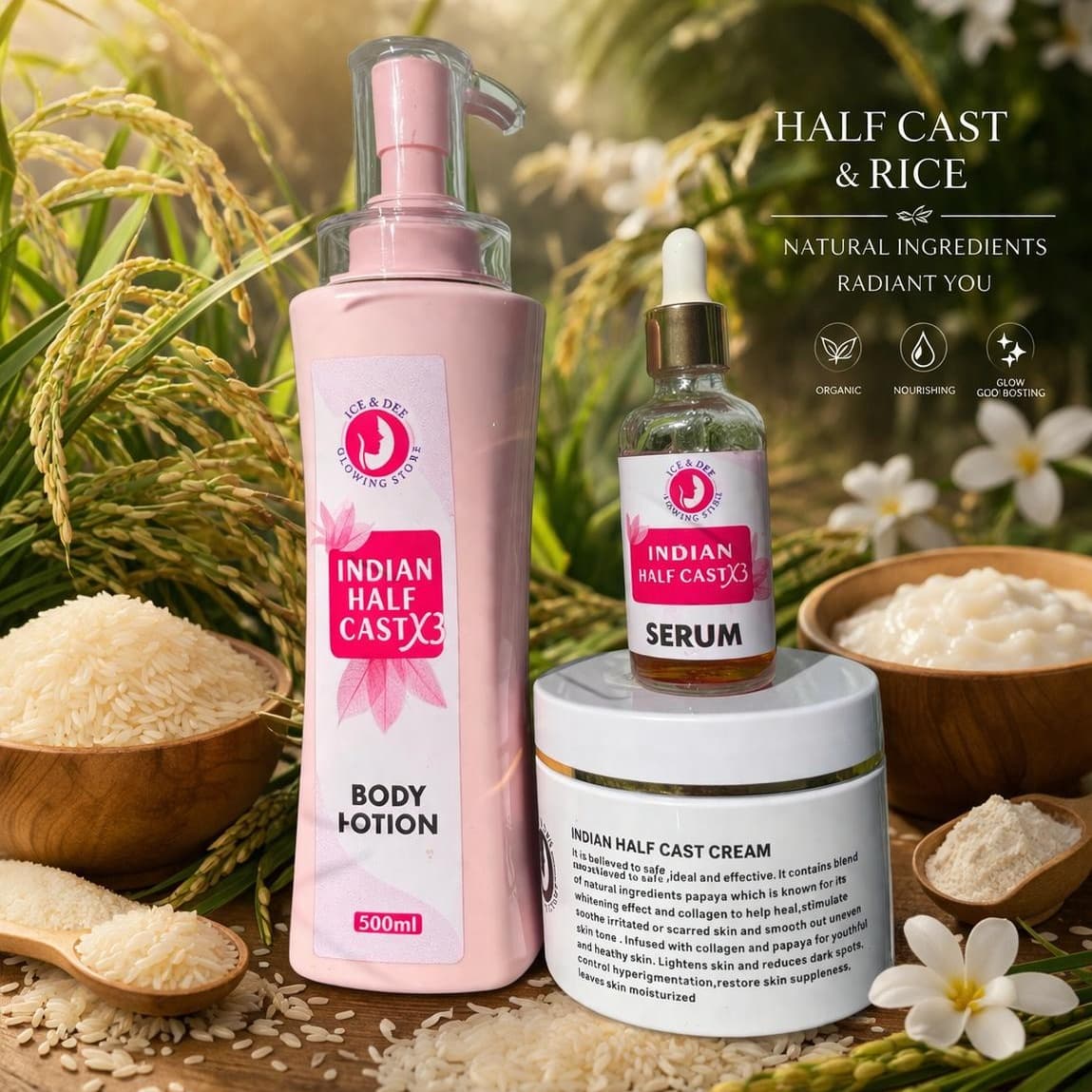 Indian lotion,cream & serum combo